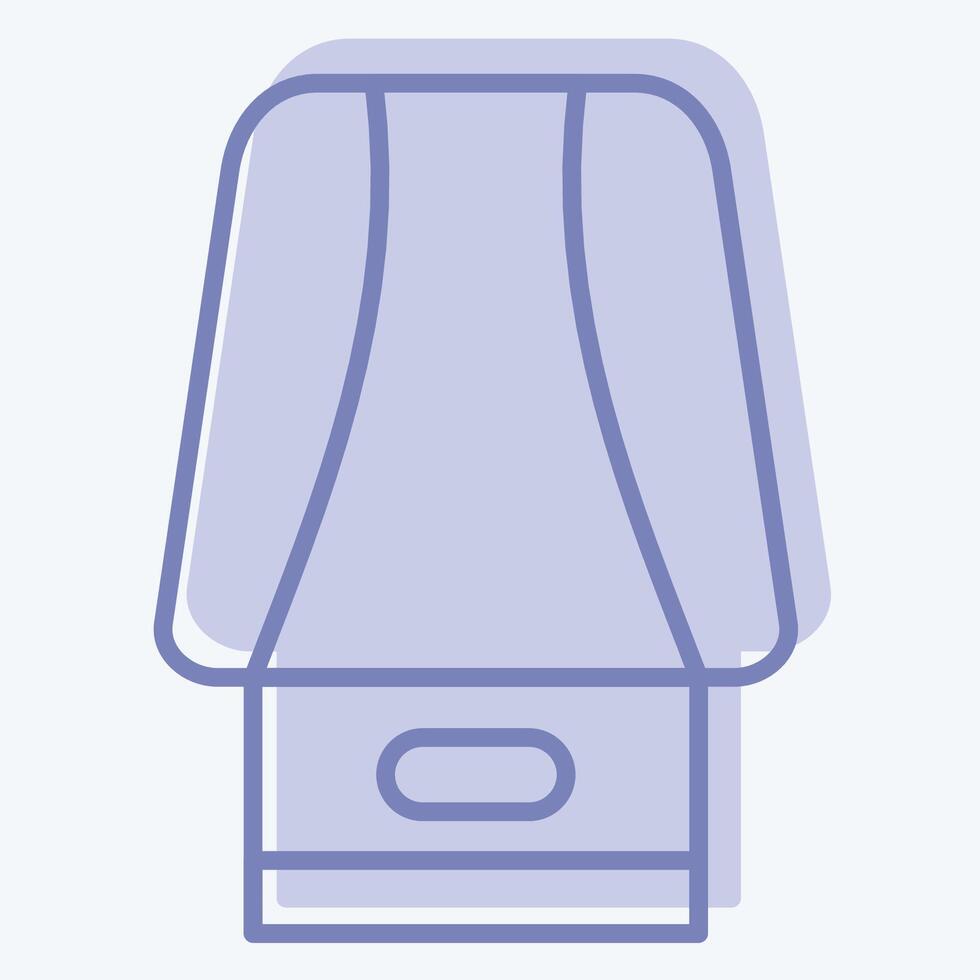 Icon Cartridge. related to Vape symbol. two tone style. design editable 1 vector