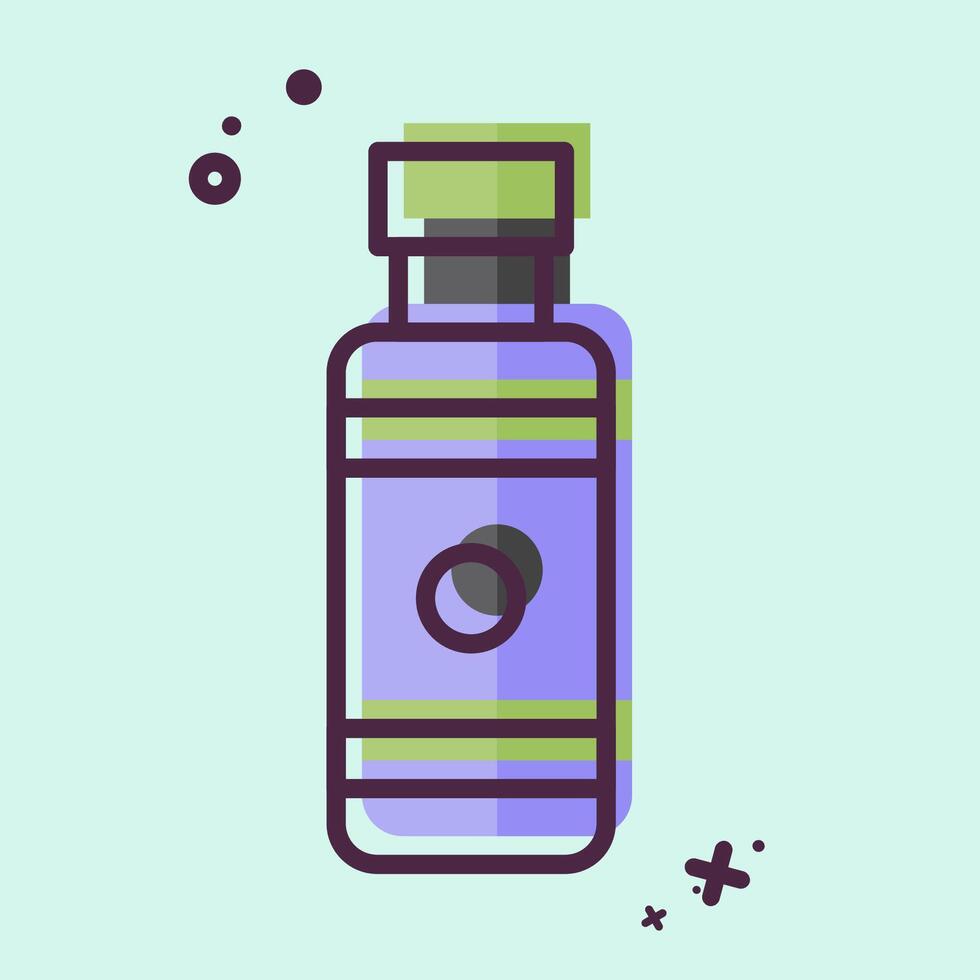 Icon Nicotine. related to Vape symbol. MBE style. design editable vector
