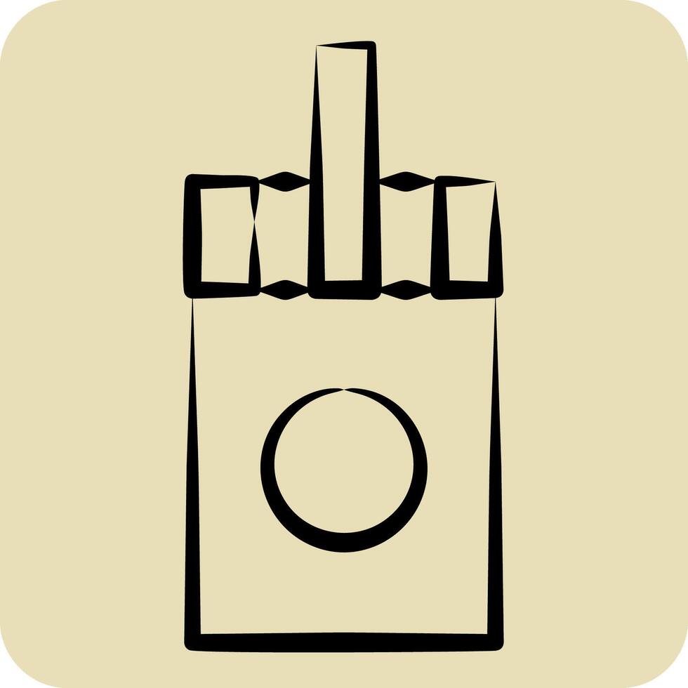 Icon Sticks. related to Vape symbol. hand drawn style. design editable vector