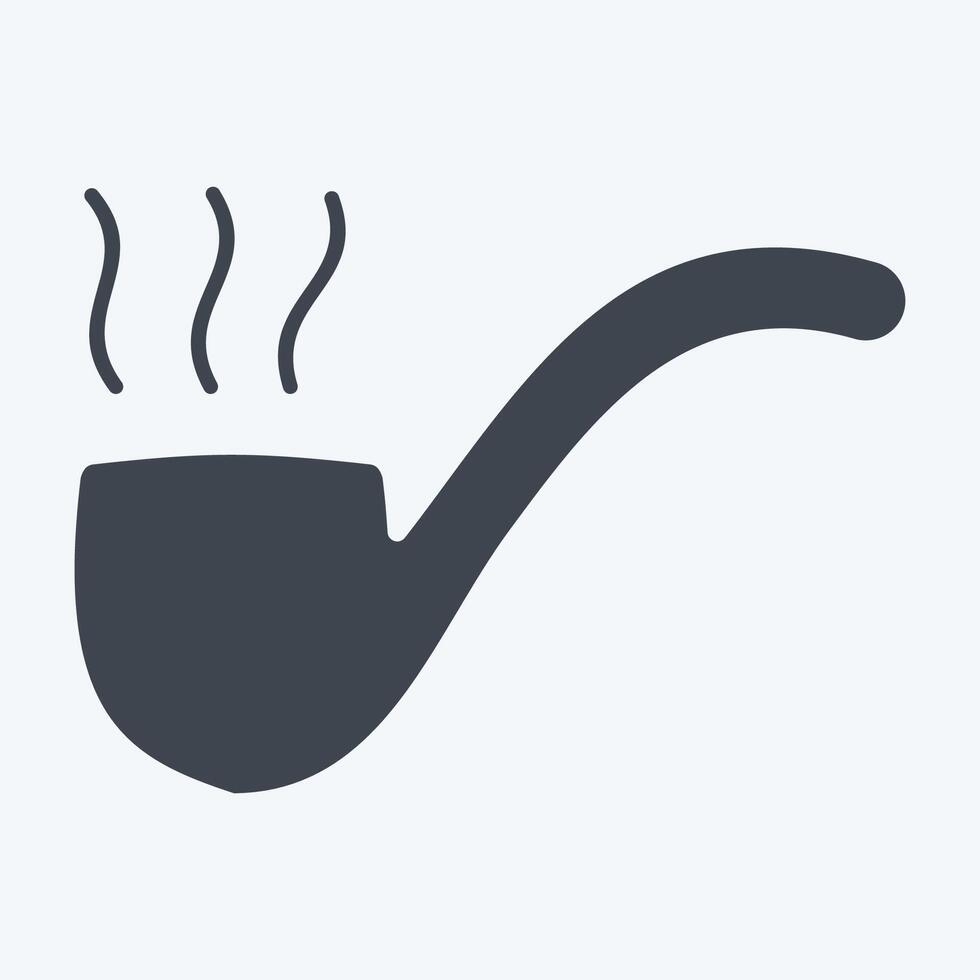 Icon Smoking Pipe. related to Retirement symbol. glyph style. design editable vector