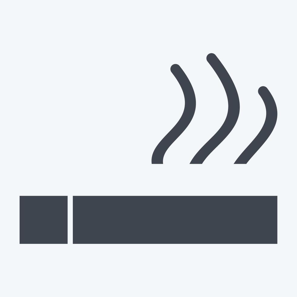 Icon Cigarette. related to Smoking symbol. glyph style. design editable vector