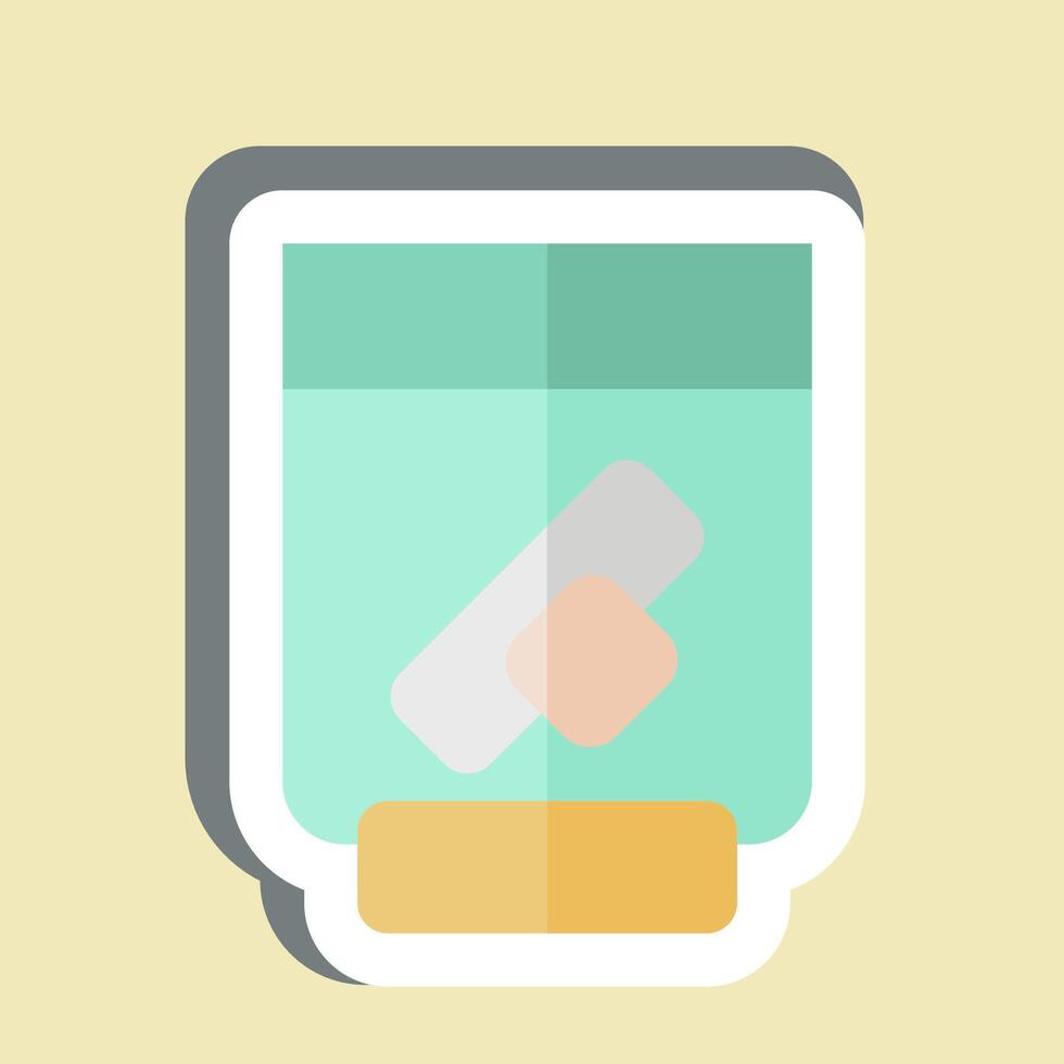 Sticker Dentures. related to Retirement symbol. design editable vector