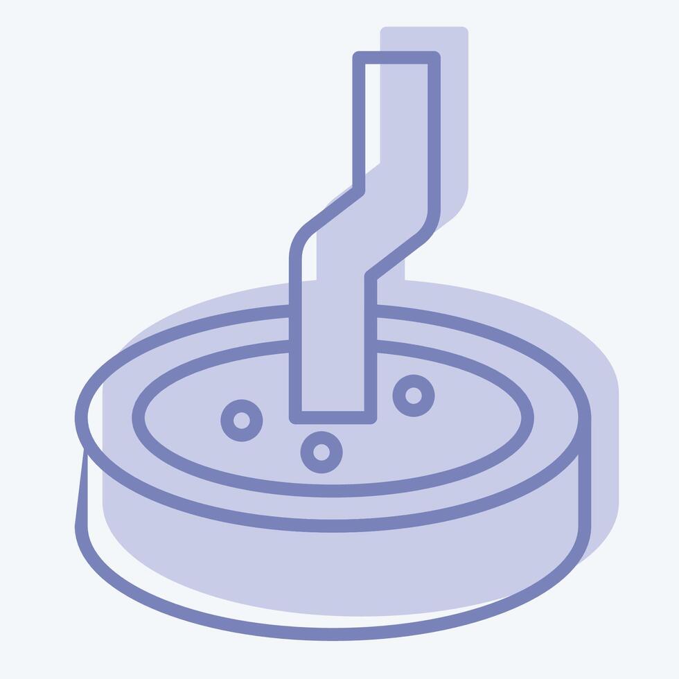 Icon Cigarette Stub. related to Smoking symbol. two tone style. design editable vector