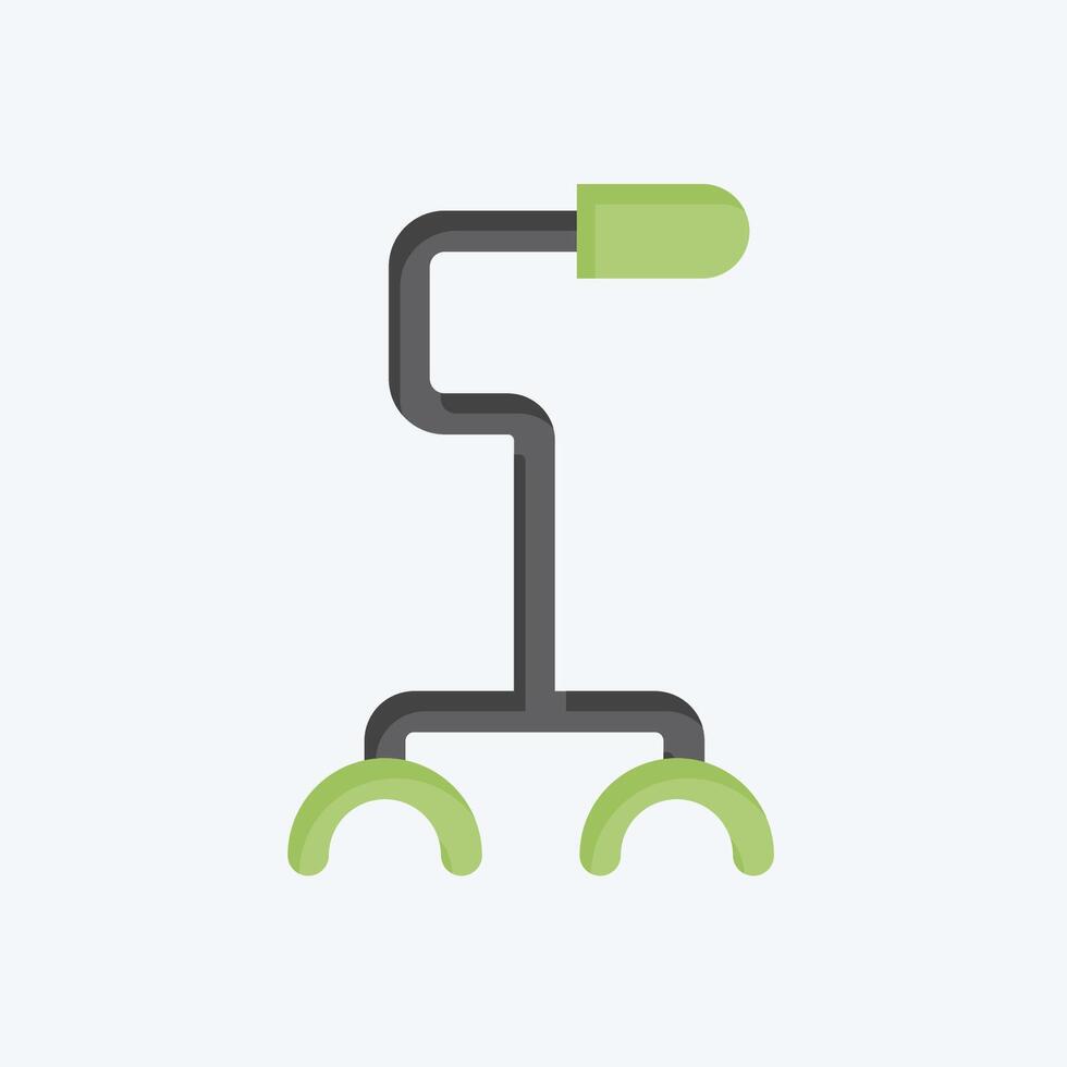 Icon Stick. related to Retirement symbol. flat style. design editable vector