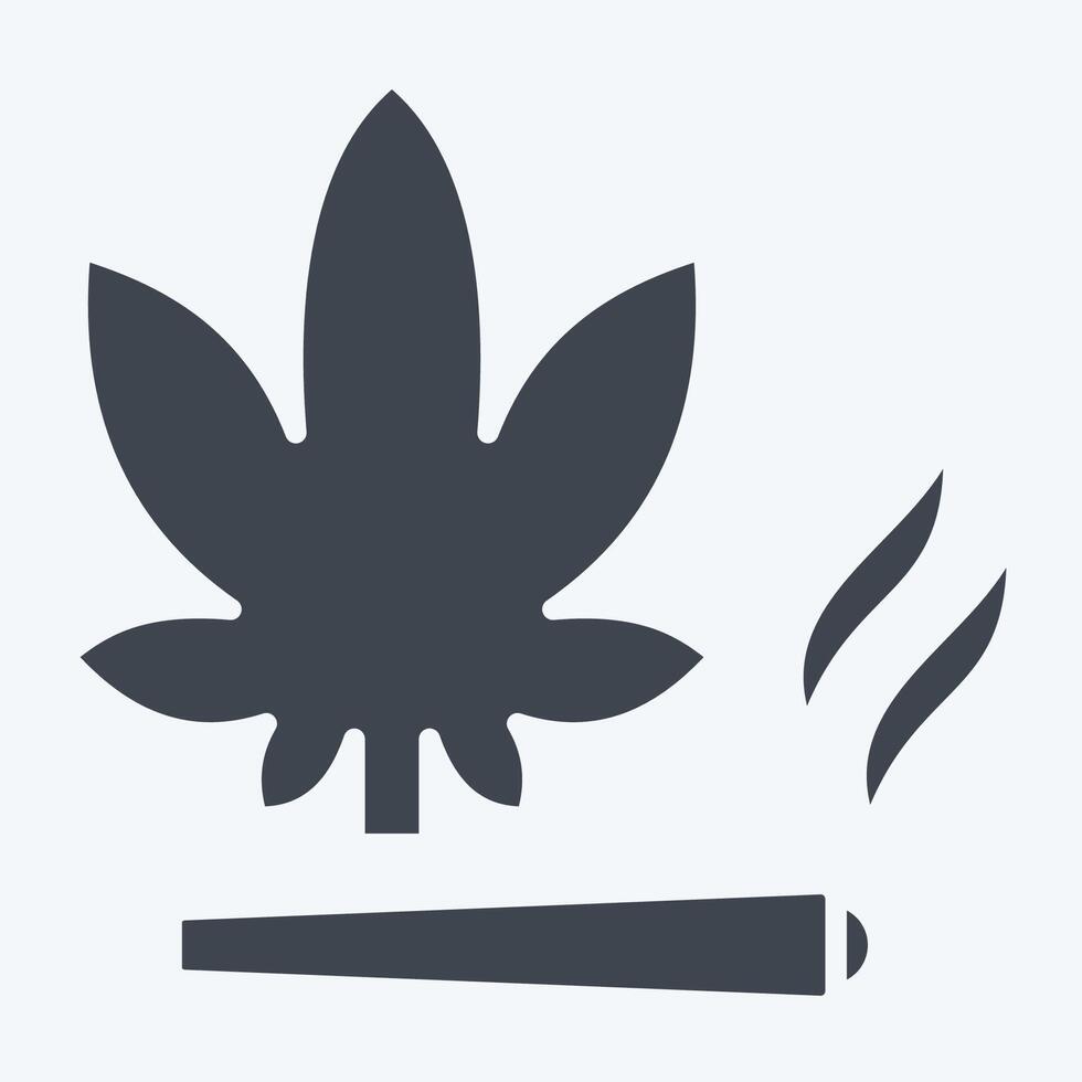 Icon Cannabis. related to Smoking symbol. glyph style. design editable vector