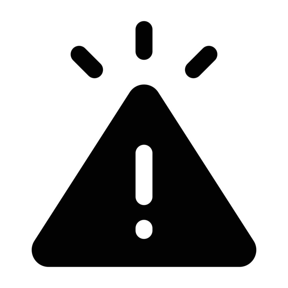 Simple Important glyph icon. The icon can be used for websites, print templates, presentation templates, illustrations, etc vector