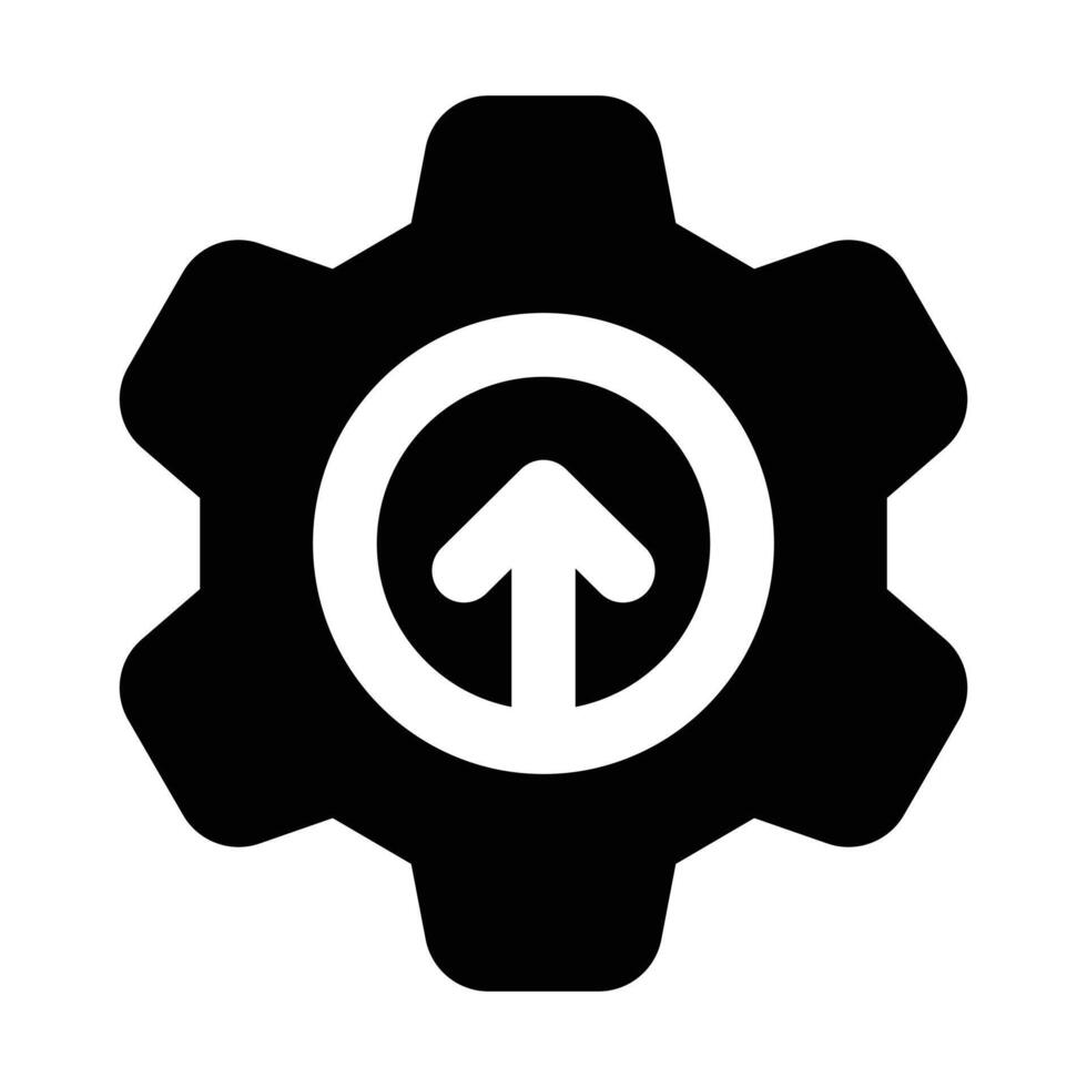 Simple Improvement glyph icon. The icon can be used for websites, print templates, presentation templates, illustrations, etc vector
