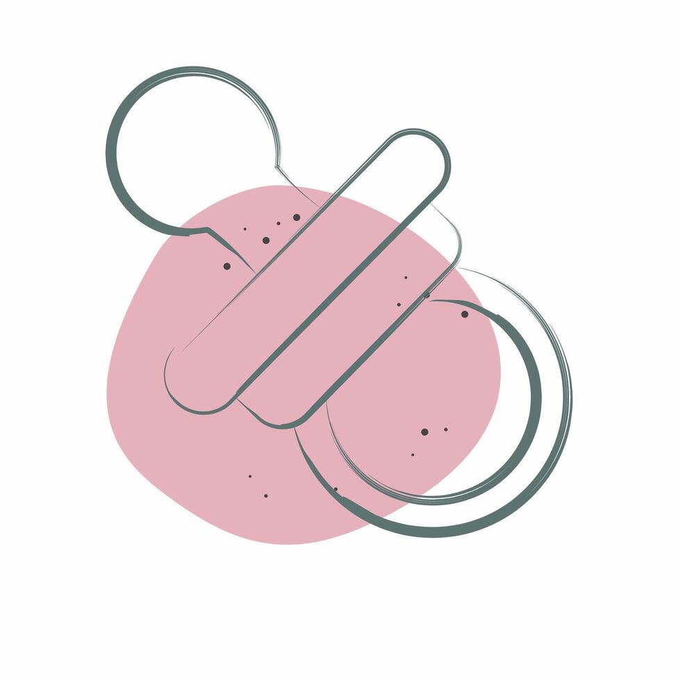 Icon Niplle Toy. related to Kindergarten symbol. Color Spot Style. design editable vector