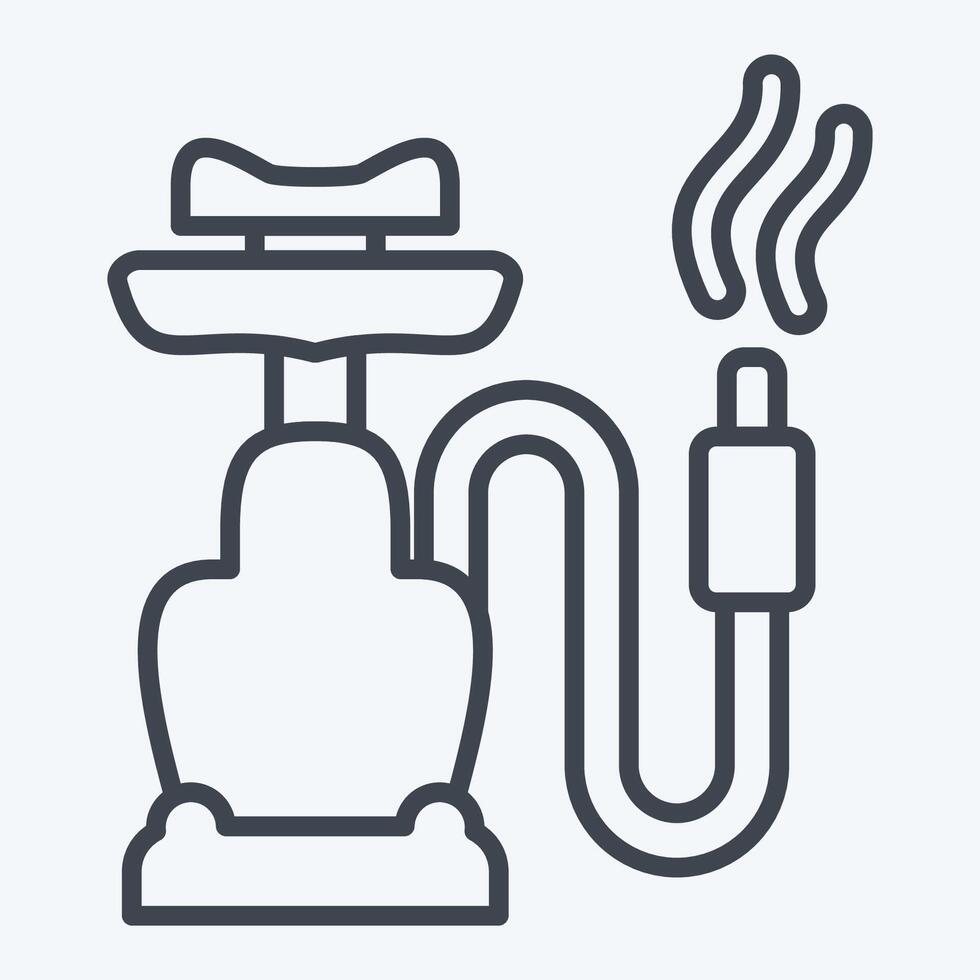Icon Shisha. related to Smoking symbol. line style. design editable vector