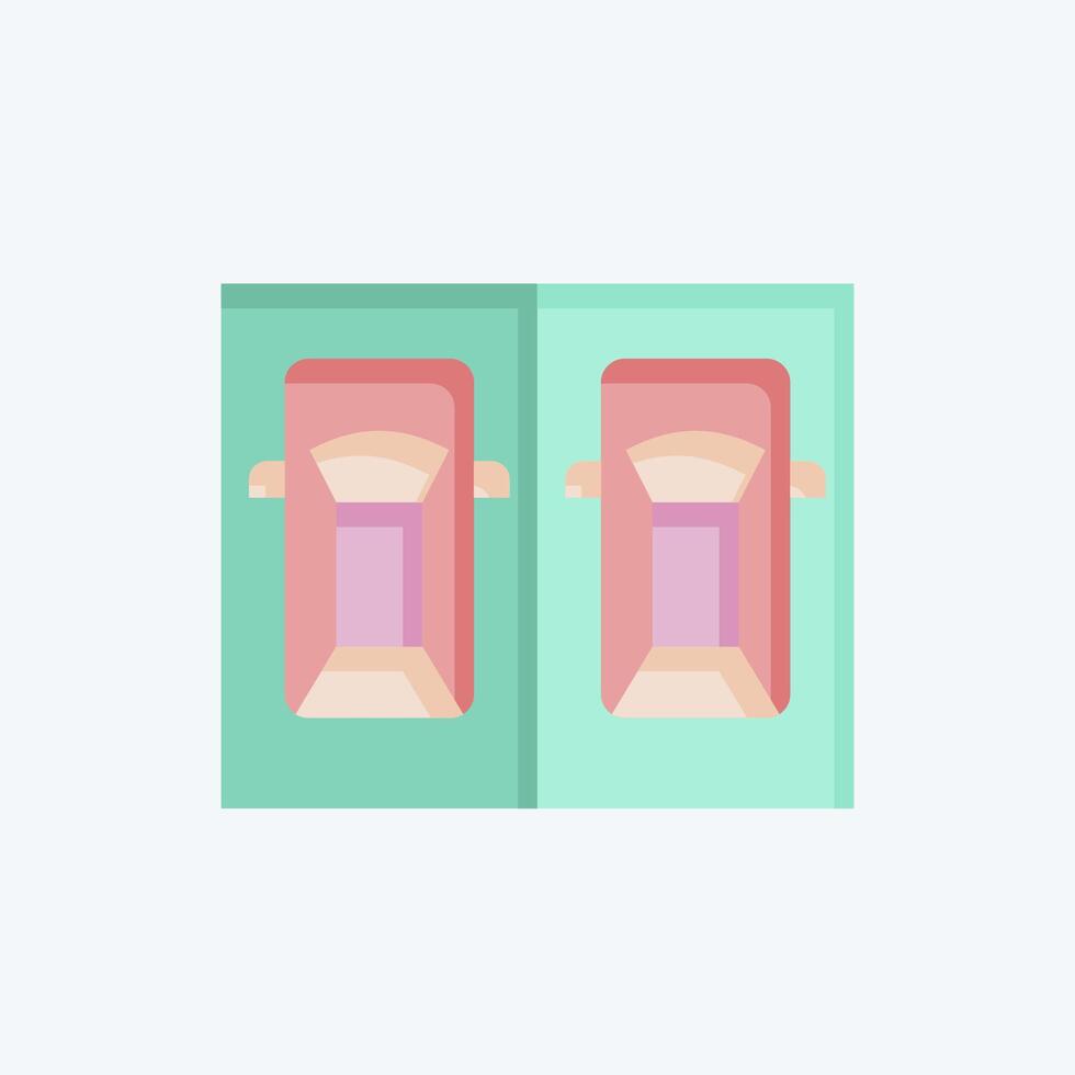 Icon Parking Area. related to Parking symbol. flat style. design editable vector