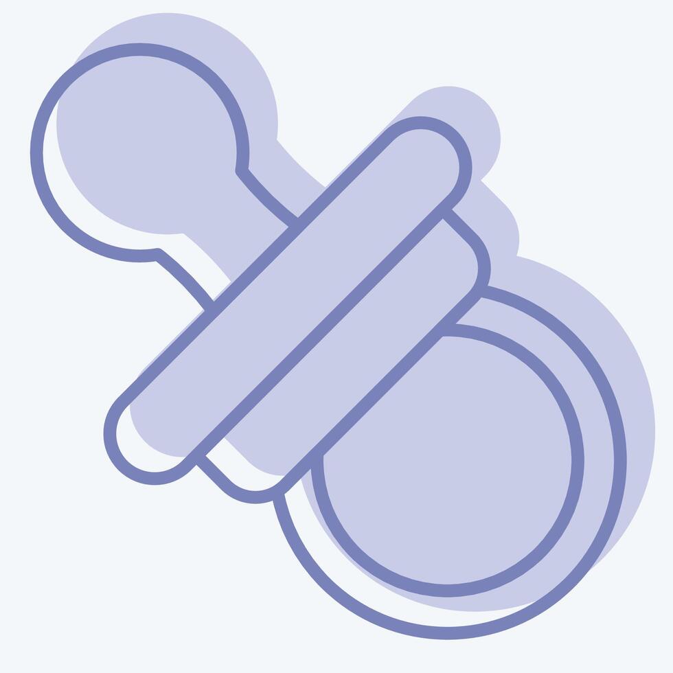 Icon Niplle Toy. related to Kindergarten symbol. two tone style. design editable vector