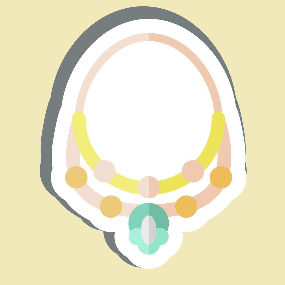 Sticker Necklace. related to Summer symbol. design editable vector