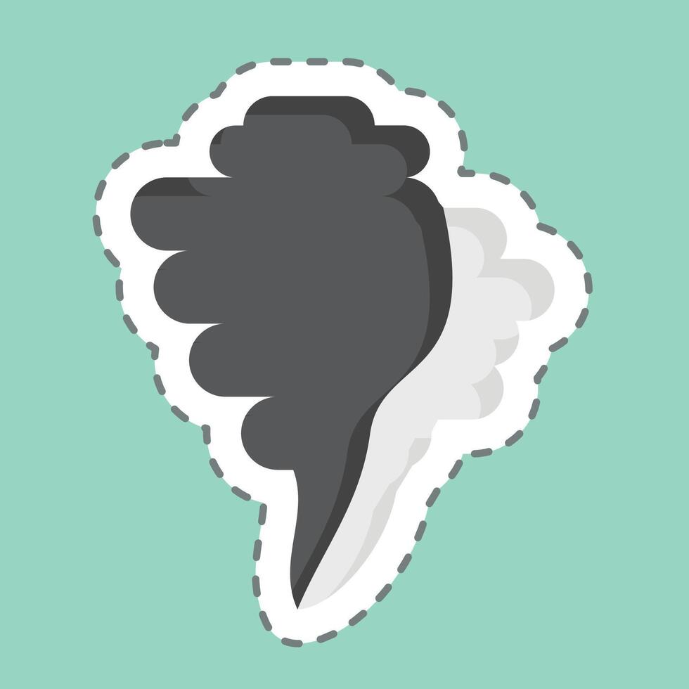 Sticker line cut Sheel. related to Summer symbol. design editable vector