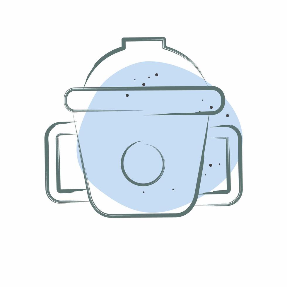Icon Milk Bottle. related to Kindergarten symbol. Color Spot Style. design editable vector