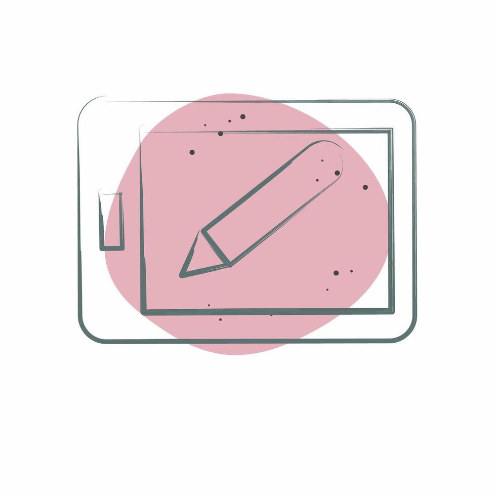 Icon Magic Slate. related to Kindergarten symbol. Color Spot Style. design editable vector