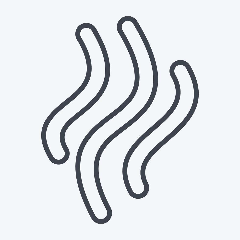 Icon Smoke. related to Smoking symbol. line style. design editable vector