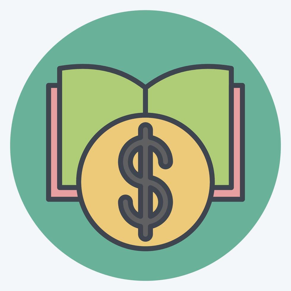 Icon Education Savings. related to Savings symbol. color mate style. design editable vector
