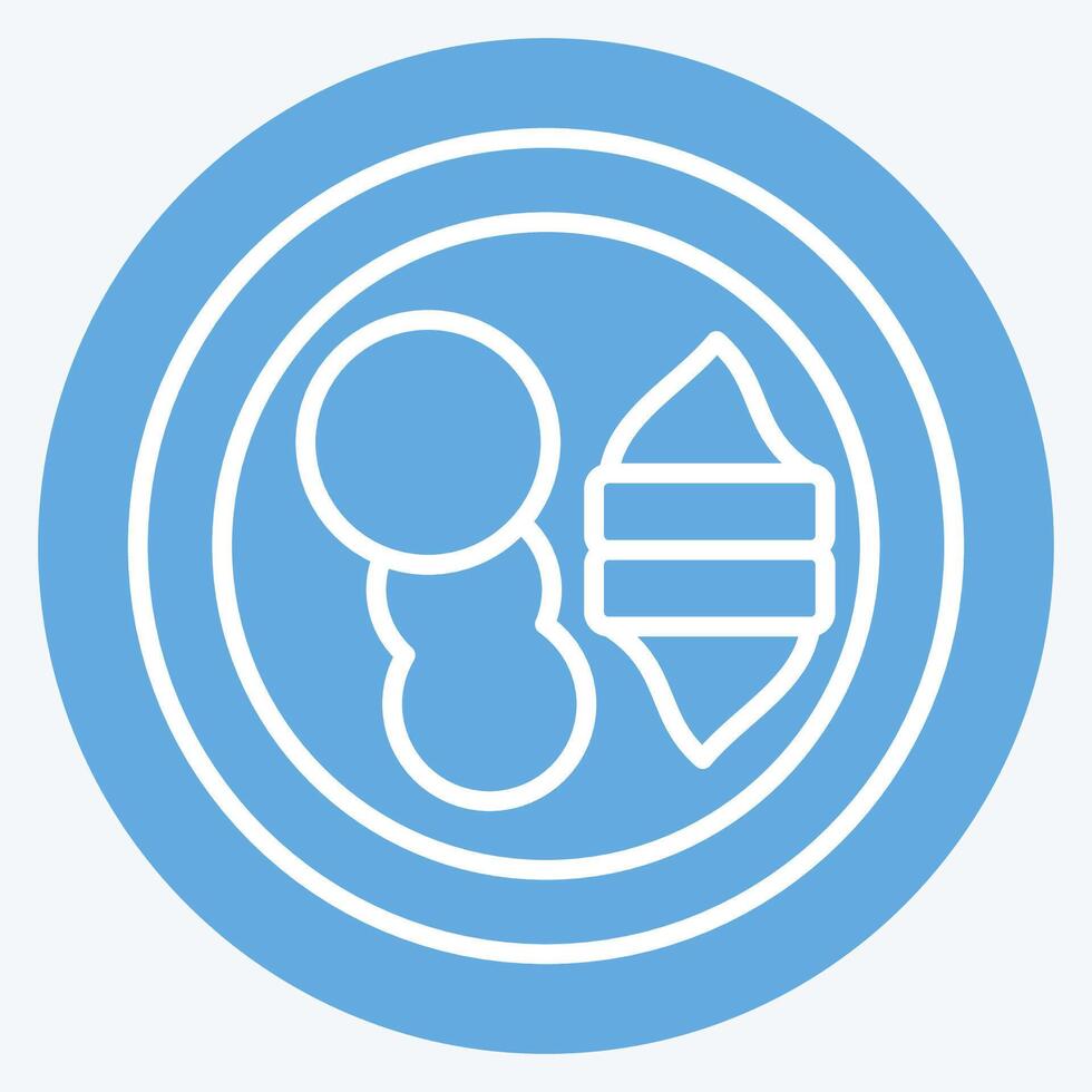 Icon mango. related to Summer symbol. blue eyes style. design editable vector