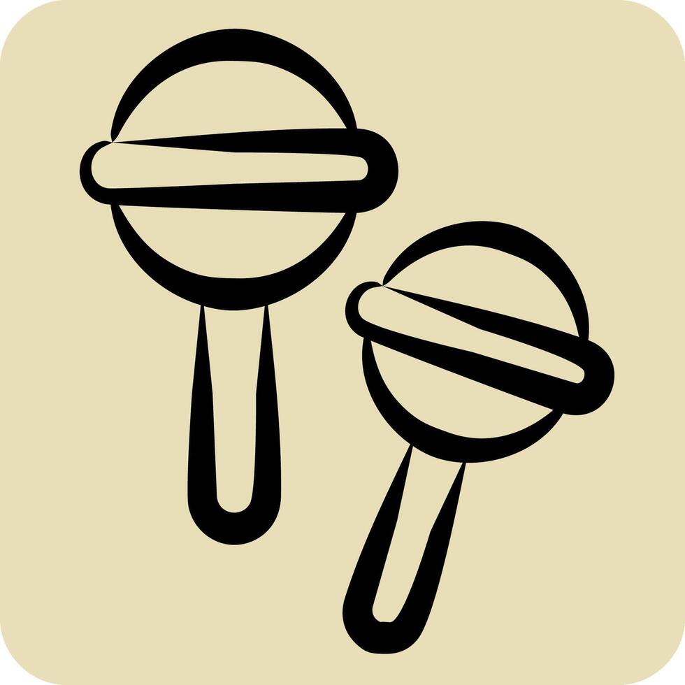 Icon Lollipop. related to Kindergarten symbol. hand drawn style. design editable vector