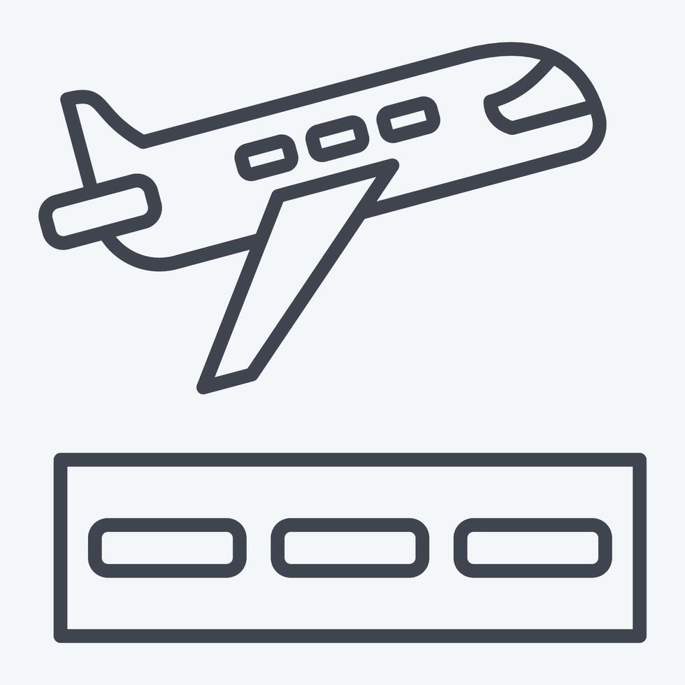 Icon To Take Off. related to Travel symbol. line style. design editable vector