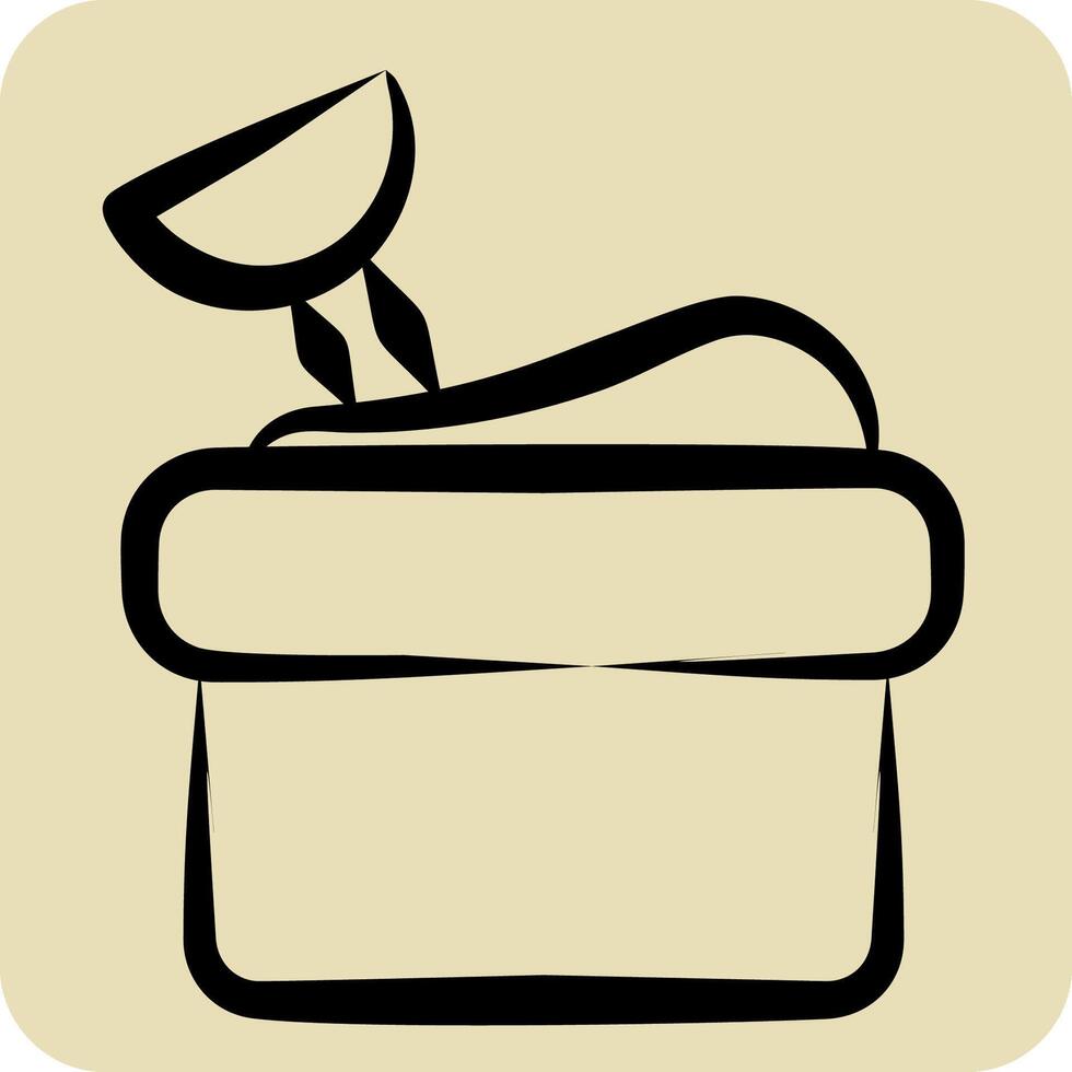 Icon Sand Box. related to Kindergarten symbol. hand drawn style. design editable vector