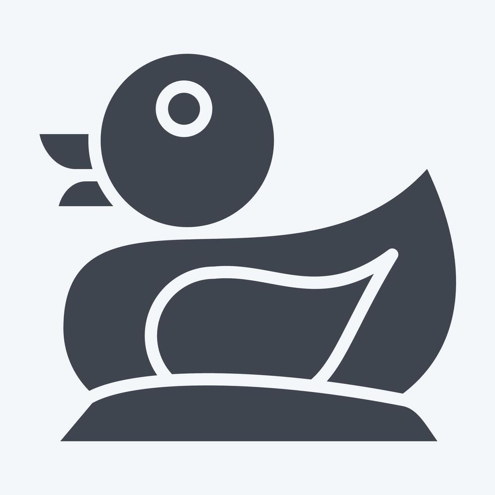 Icon Duck. related to Kindergarten symbol. glyph style. design editable vector