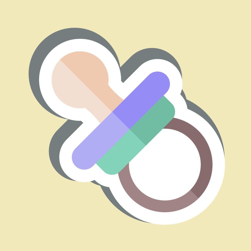 Sticker Niplle Toy. related to Kindergarten symbol. design editable vector
