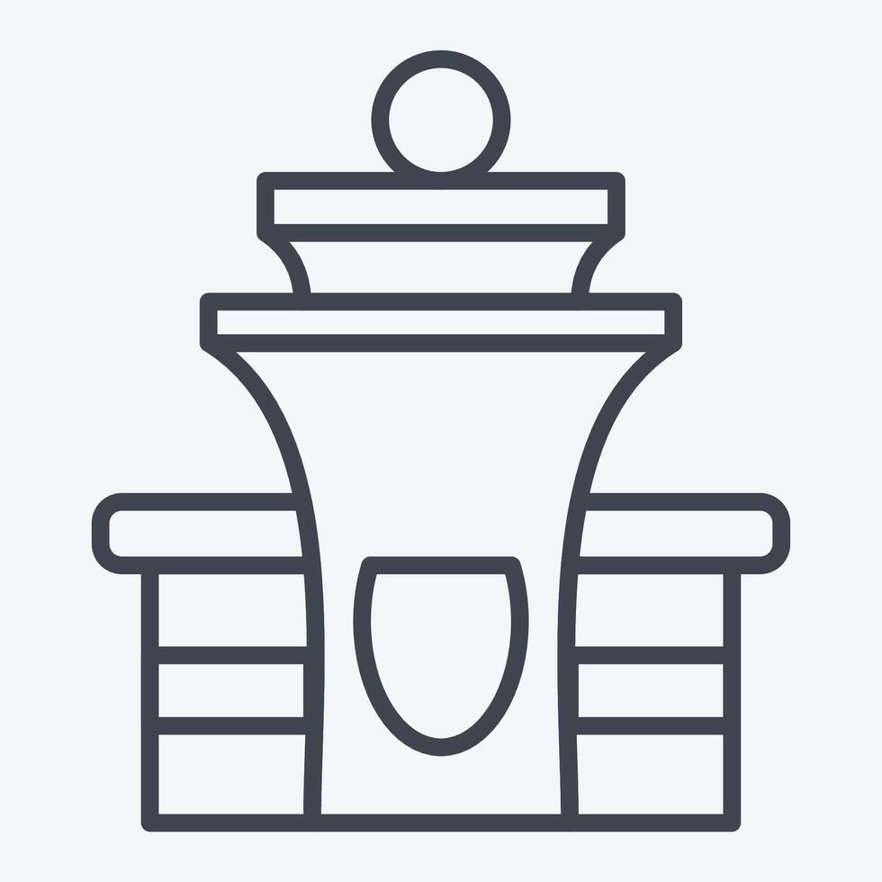 Icon Control Tower. related to Travel symbol. line style. design editable vector