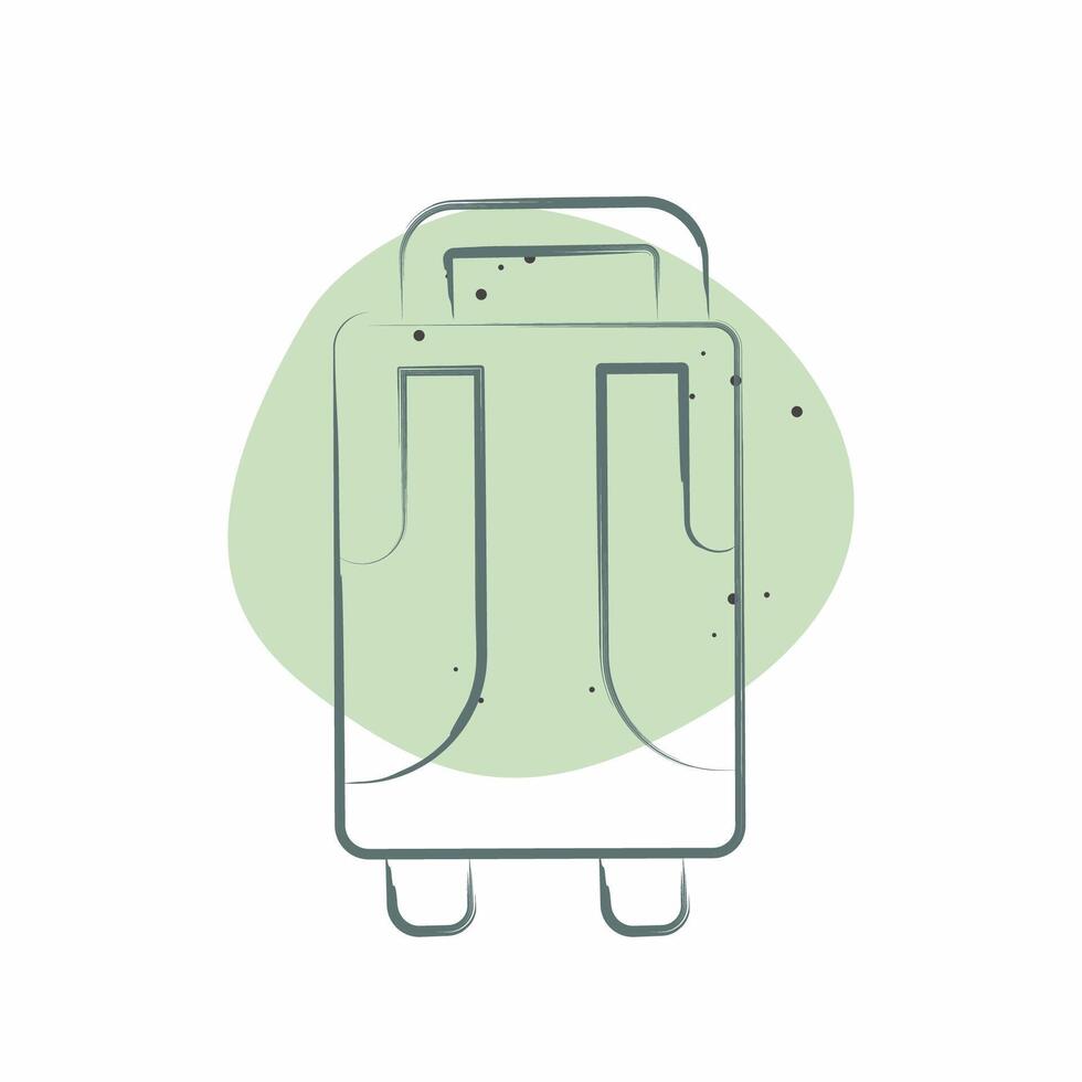 Icon Baggage. related to Travel symbol. Color Spot Style. design editable vector