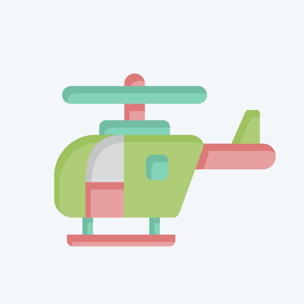 Icon Helicopter. related to Travel symbol. flat style. design editable vector