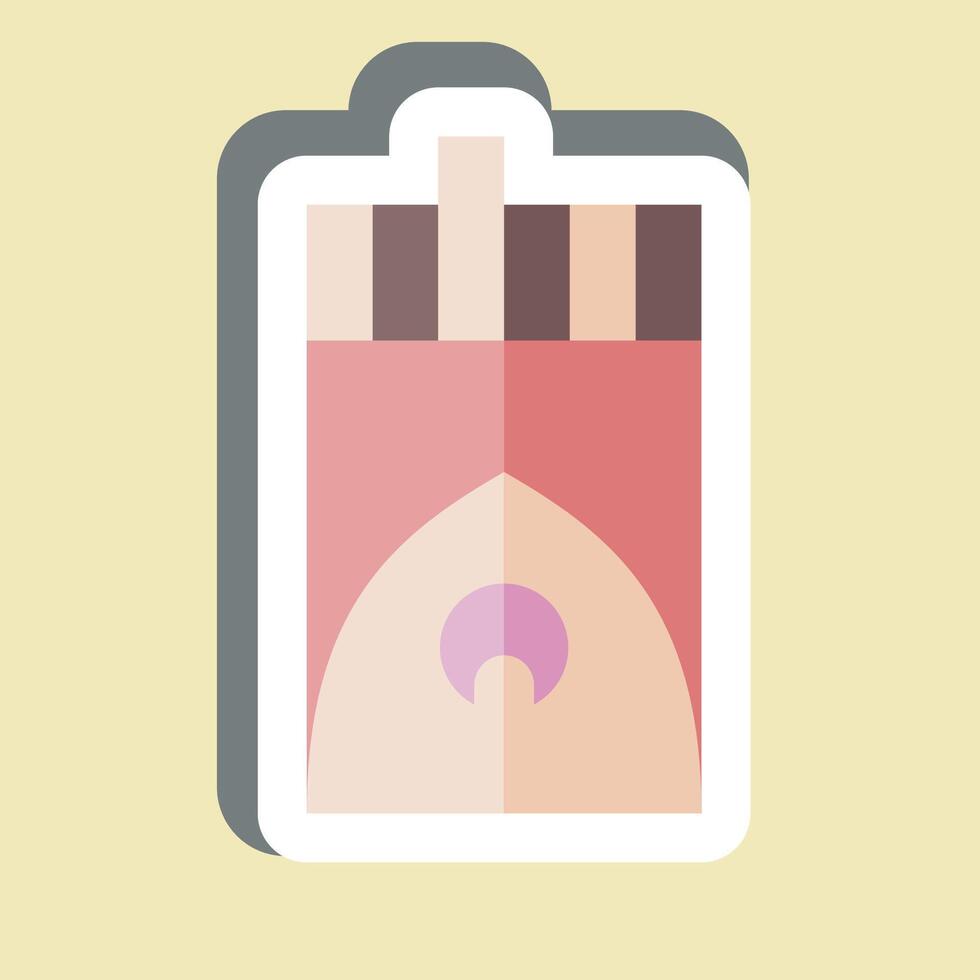 Sticker Cigarette Pack. related to Smoking symbol. design editable vector