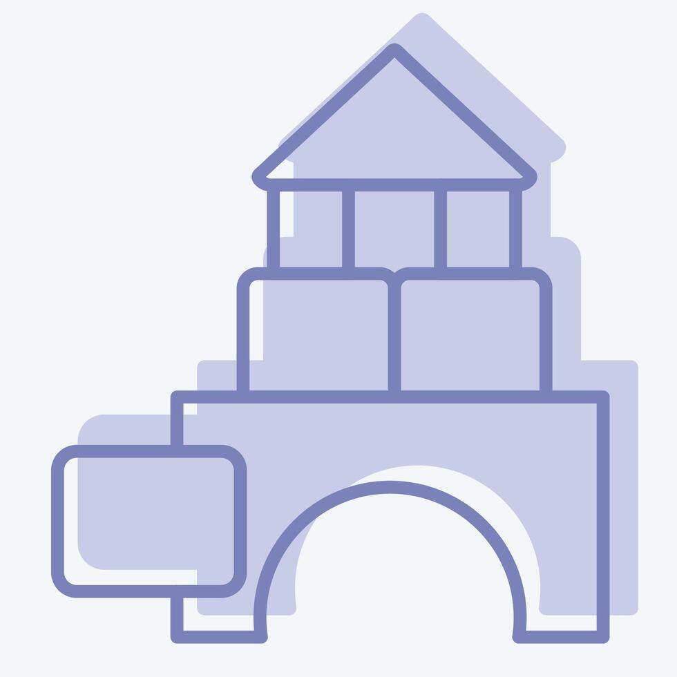 Icon Toy Kindergarten. related to Kindergarten symbol. two tone style. design editable vector