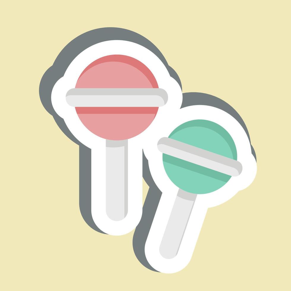 Sticker Lollipop. related to Kindergarten symbol. design editable vector