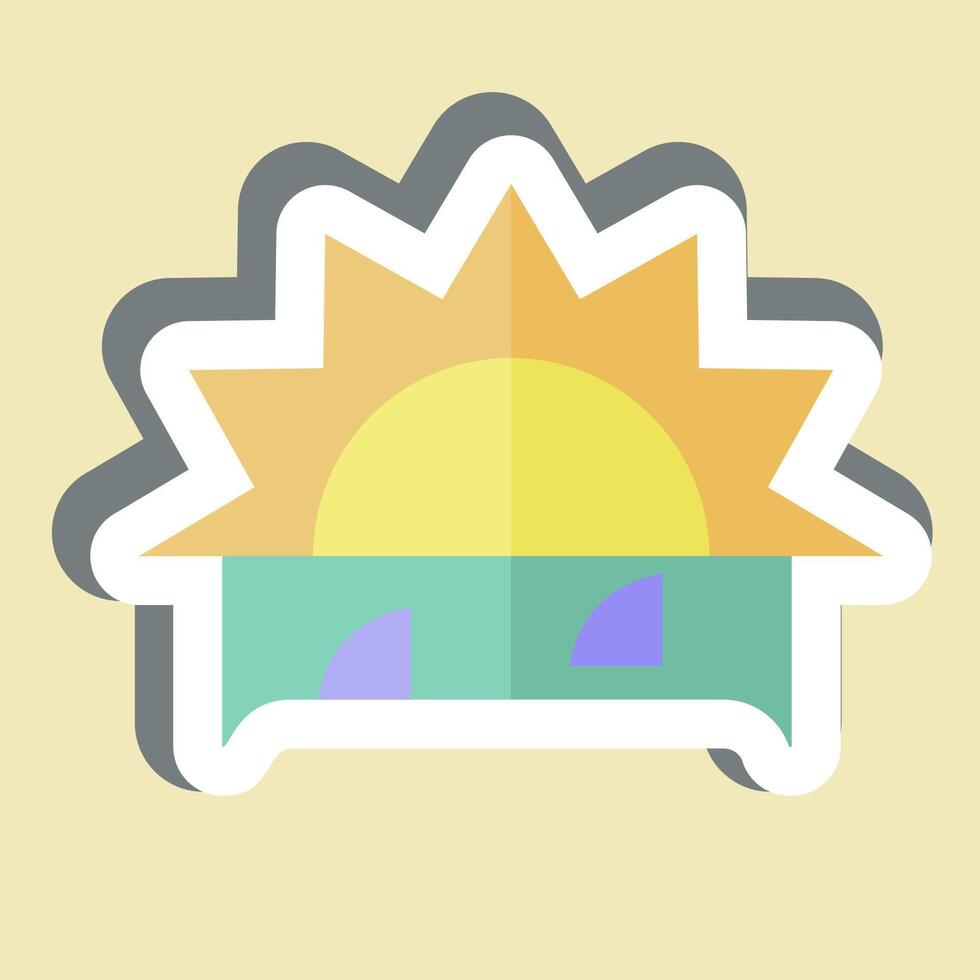 Sticker Sunset. related to Summer symbol. design editable vector