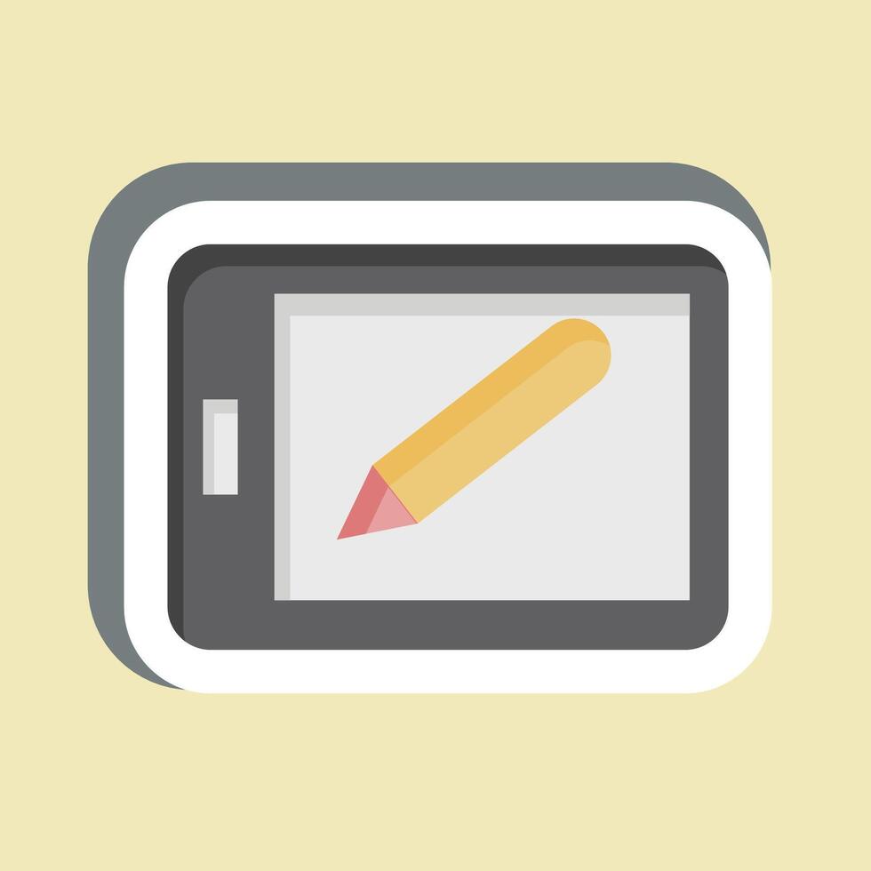 Sticker Magic Slate. related to Kindergarten symbol. design editable vector