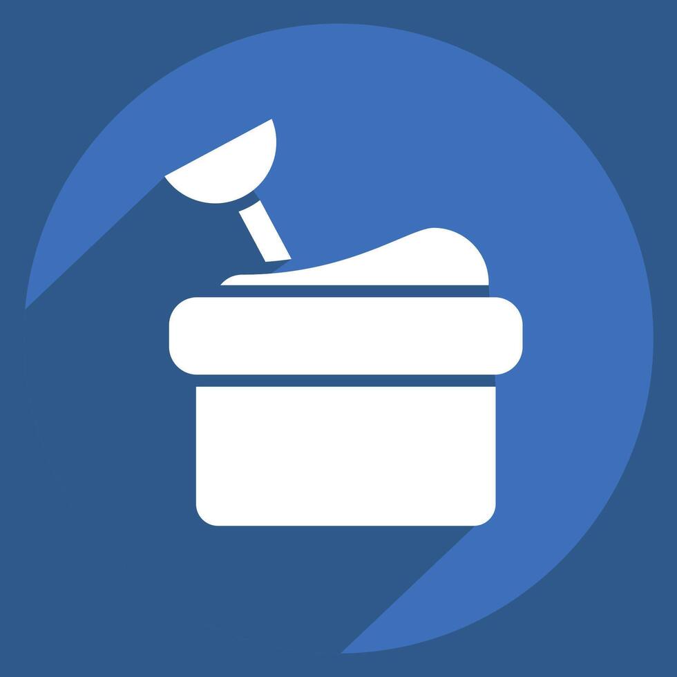Icon Sand Box. related to Kindergarten symbol. long shadow style. design editable vector