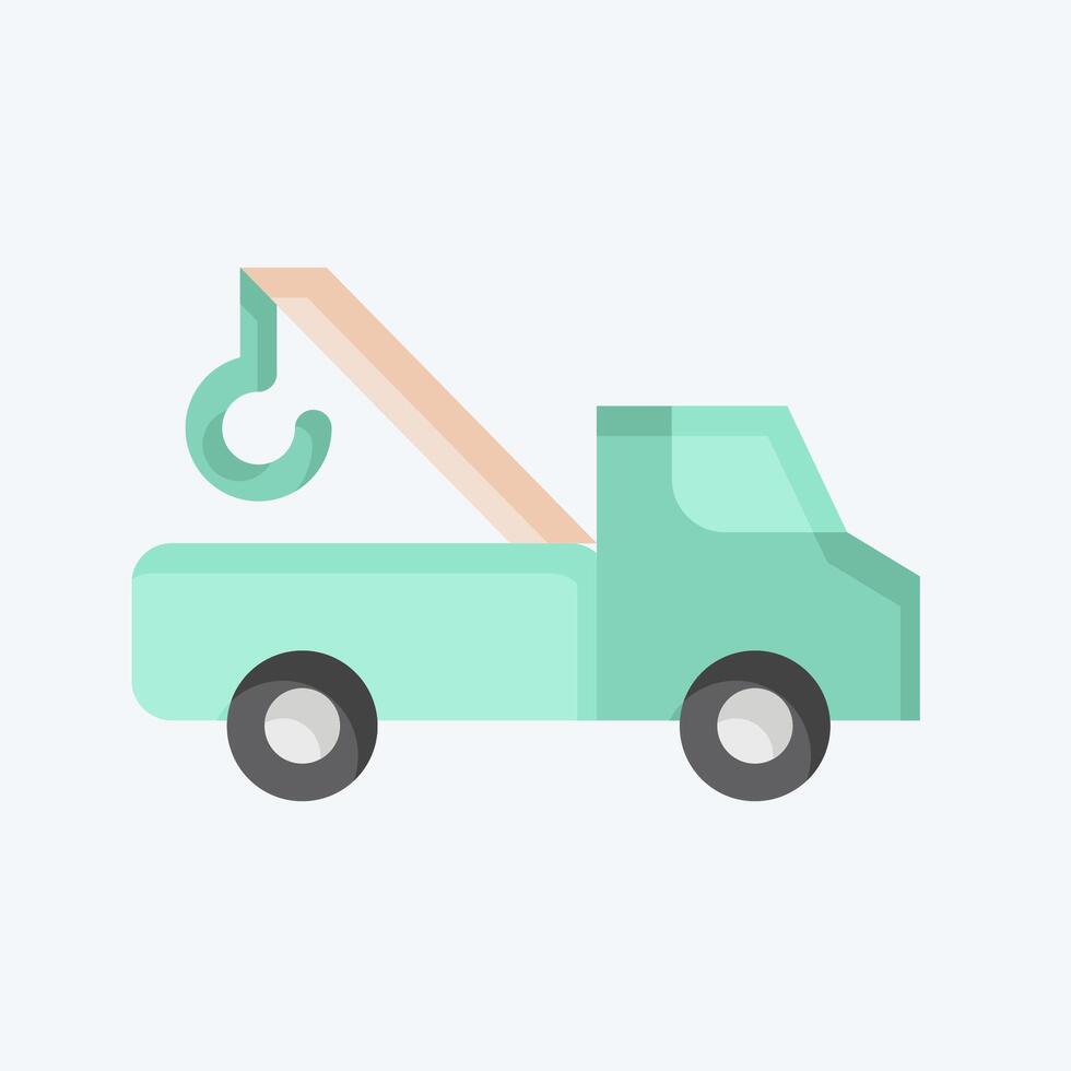 Icon Tow Truck. related to Parking symbol. flat style. design editable vector