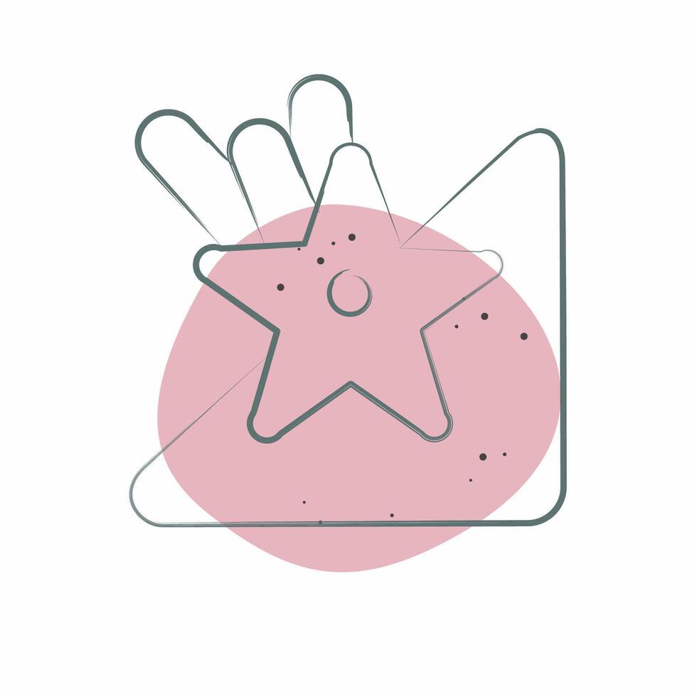 Icon Star Fish. related to Summer symbol. Color Spot Style. design editable vector