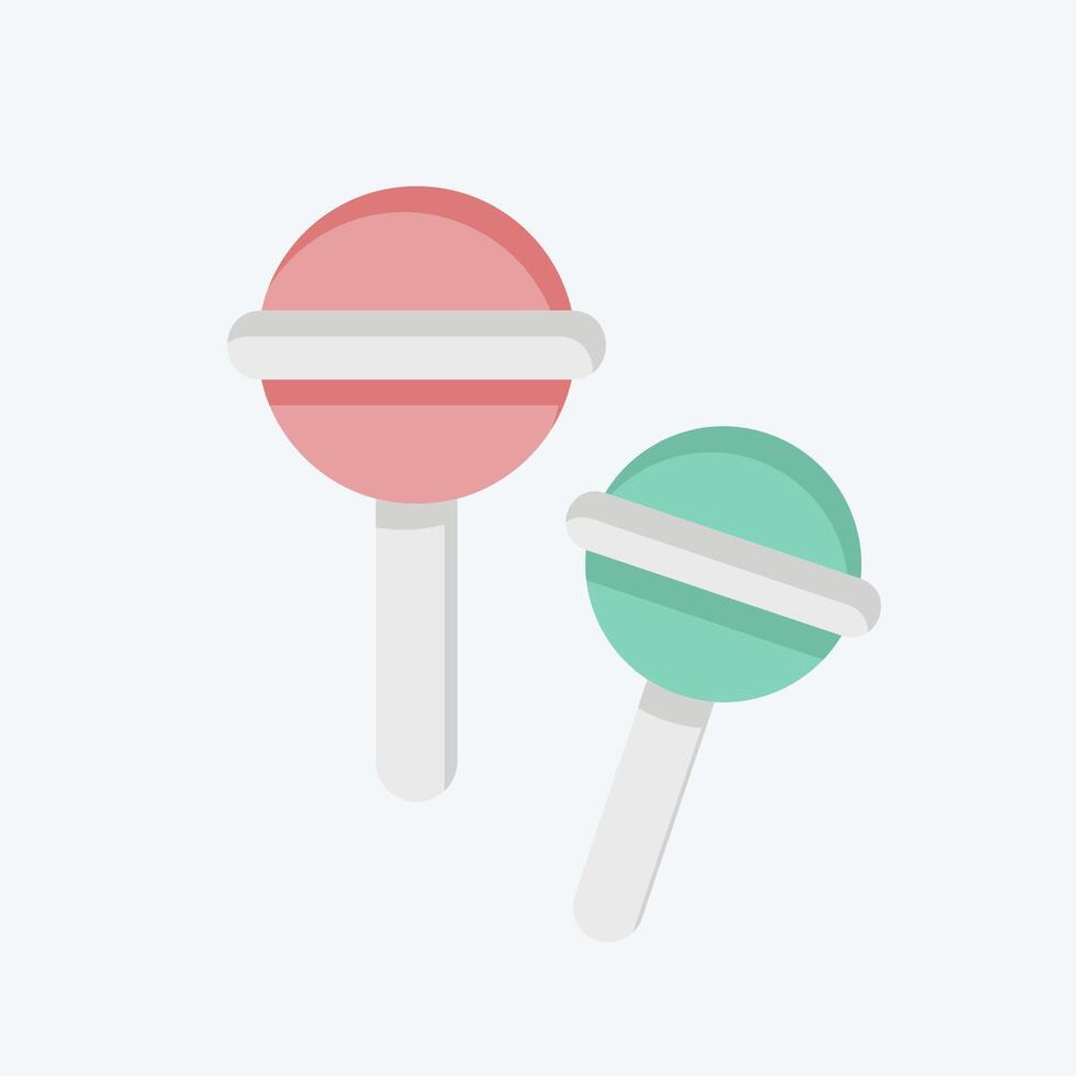 Icon Lollipop. related to Kindergarten symbol. flat style. design editable vector