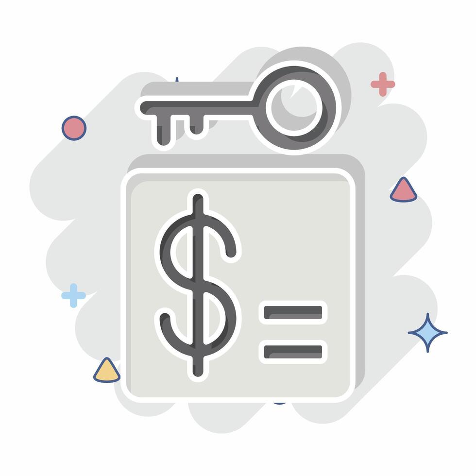 Icon Safe. related to Savings symbol. comic style. design editable vector