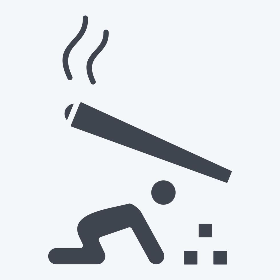 Icon Passive Smoking. related to Smoking symbol. glyph style. design editable vector