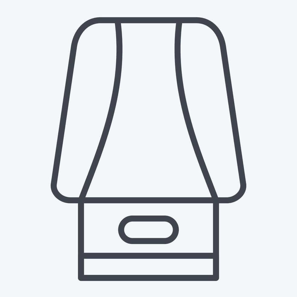 Icon Cartridge. related to Vape symbol. line style. design editable 1 vector