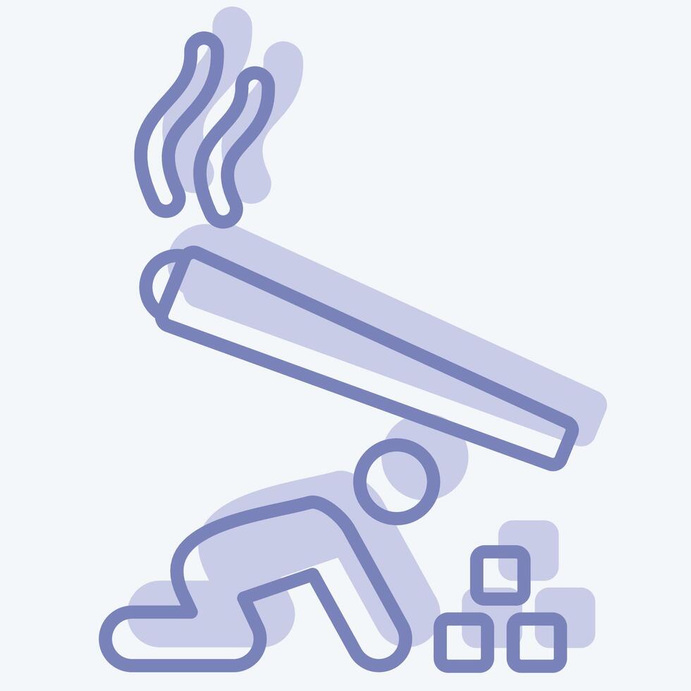 Icon Passive Smoking. related to Smoking symbol. two tone style. design editable vector