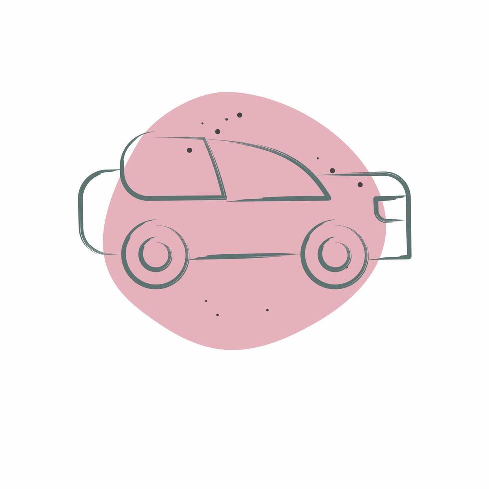 Icon Car. related to Parking symbol. Color Spot Style. design editable vector