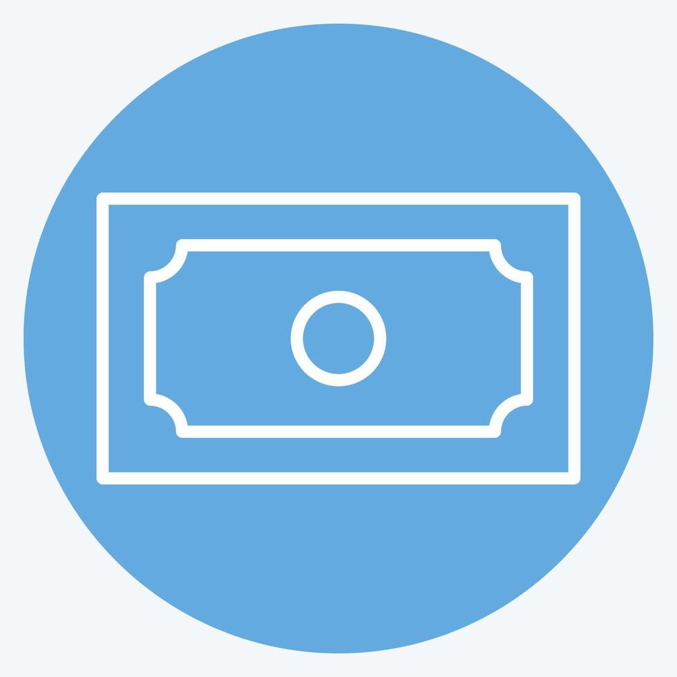Icon Cash. related to Parking symbol. blue eyes style. design editable vector