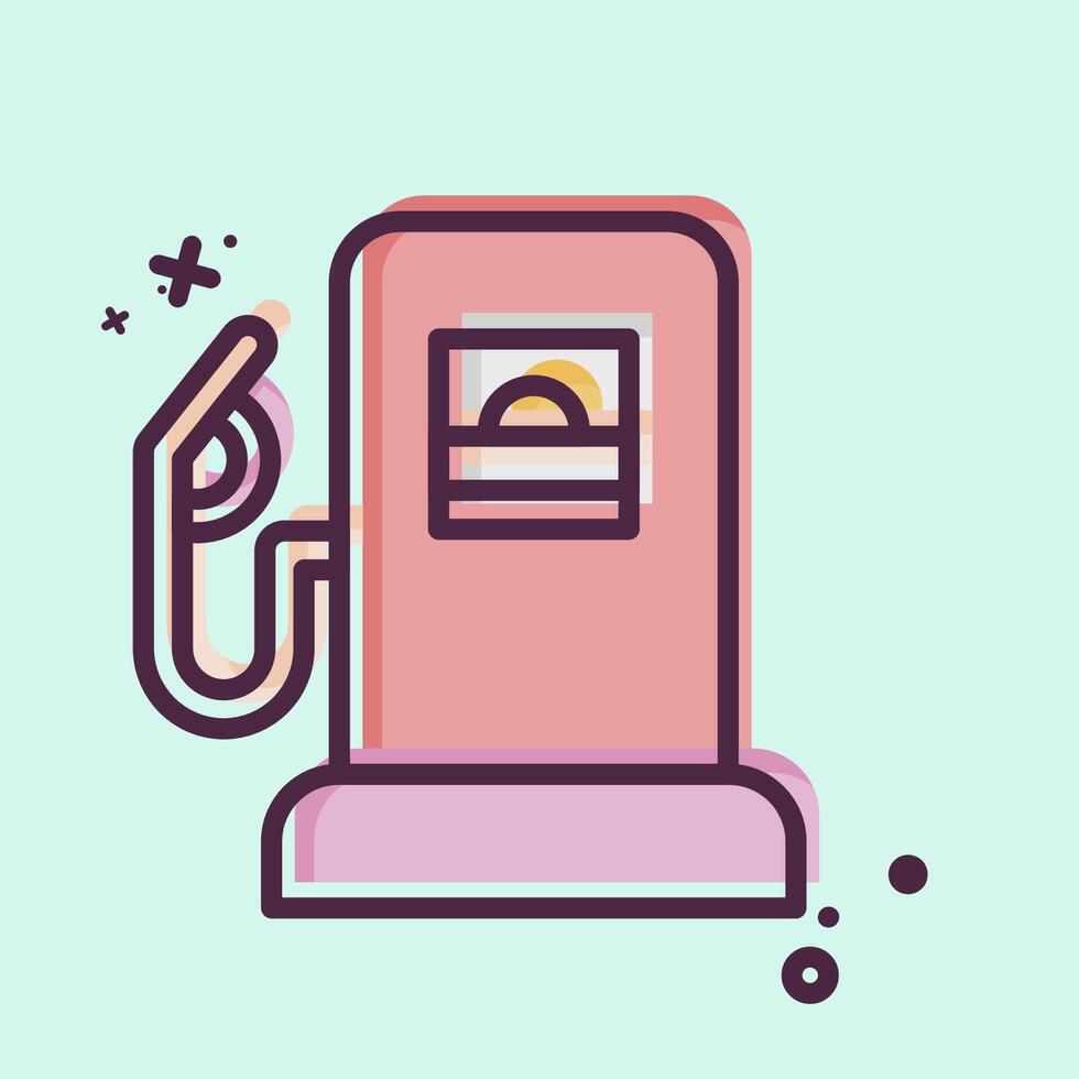 Icon Petrol. related to Parking symbol. MBE style. design editable vector