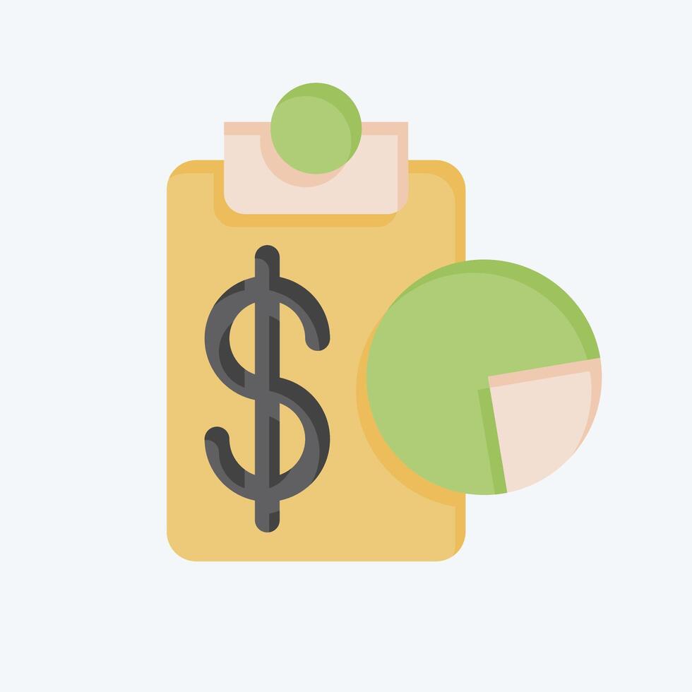 Icon Budget Plan. related to Savings symbol. flat style. design editable vector