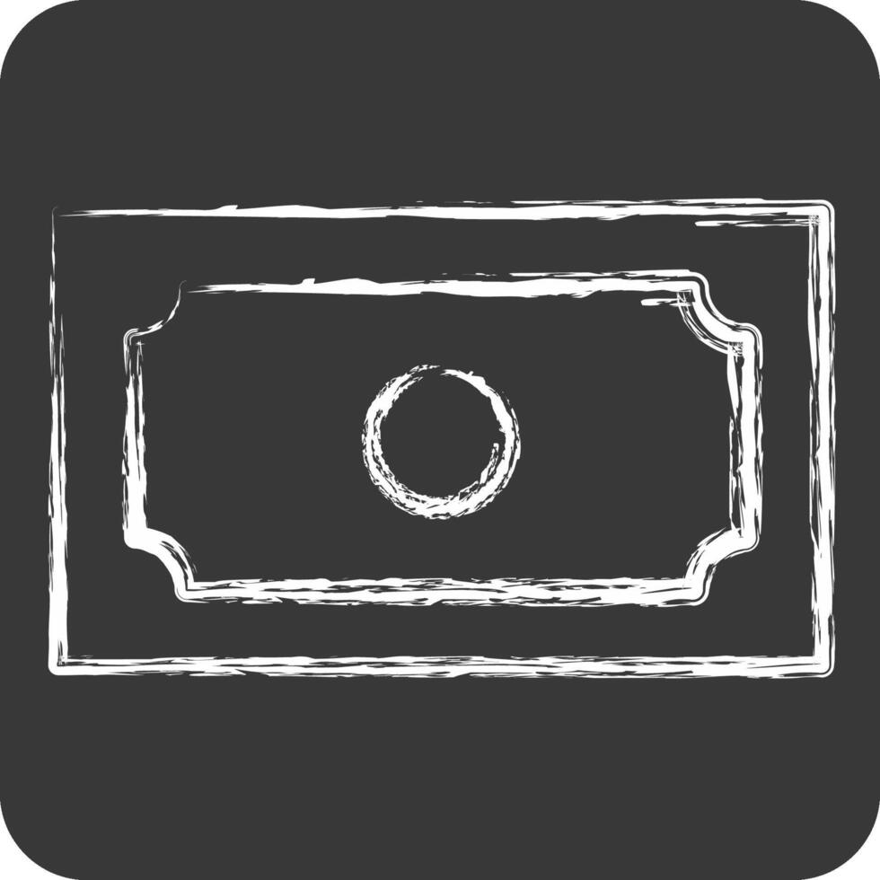 Icon Cash. related to Parking symbol. chalk Style. design editable vector