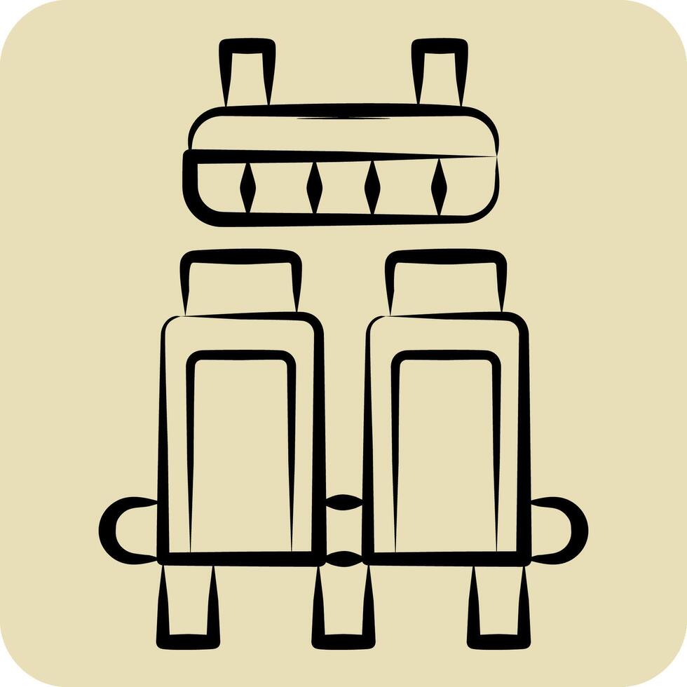 Icon Terminal Builder. related to Travel symbol. hand drawn style. design editable vector