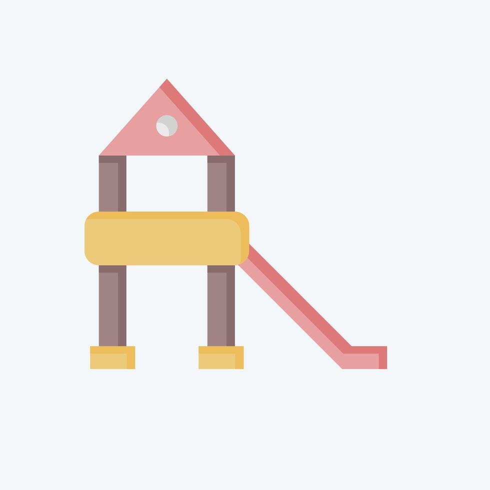 Icon Play Ground. related to Kindergarten symbol. flat style. design editable vector